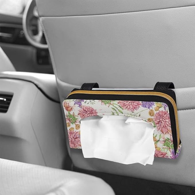 Humming Bird PU Leather Tissue Box Holder Car Visor Accessories Universal Fit Mask Holder for Sedans SUV Vans Trucks