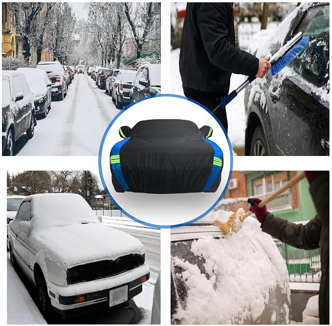 Avecrew Dodge Challenger Car Cover Waterproof All Weather for Automobiles, Outdoor Full Exterior Covers Fit 2008-2026 Dodge Challenger with Windproof Strap and Driver Door Zipper