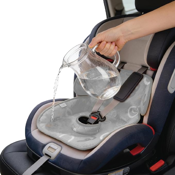 Piddle Pad 2-Pack, Potty Training Car Seat Protector, Toddler Car Seat Cover & Stroller Protector, Machine Washable Waterproof Car Seat, Anti-Slip, Universal Fit (Grey)