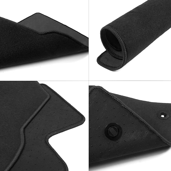 Fit 2018-2024 Toyota Camry Floor Mats IKON Style Nylon Black | IKON MOTORSPORTS, Carpet Front & Rear 4PC Set, 2019 2020