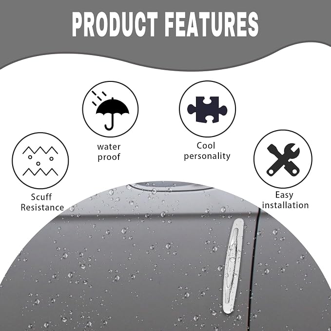 4PCS Car Door Edge Guards, Anti-Scratch Car Door Protector Trim Strip with Self Adhesive, Universal Door Guards for Cars Trucks SUVs, Exterior Car Accessories (White)