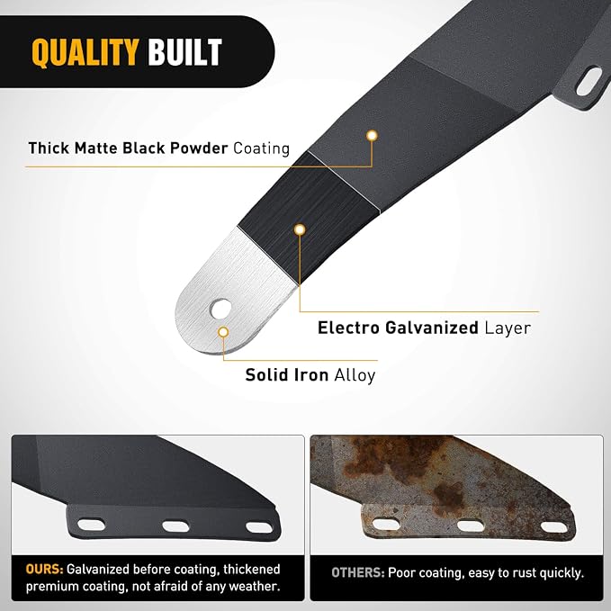 Nilight 50 inch Curved LED Light Bar Bracket Mounting Upper Windshield Roof Cab Brackets Compatible with Ford Ranger 1993-2011 Pickup 4-Door or 2-Door