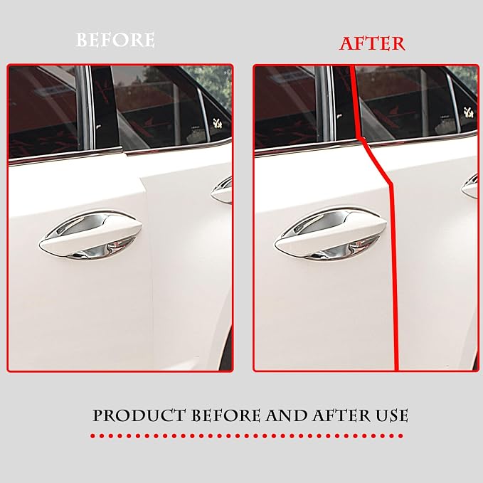 Car Door Edge Guards, 16Ft Rubber Seal Car Door Edge Trim, U Shape Door Edge Protector Guard, Aluminum Weather Proofing Automotive Door Edge Molding Protection for Most Car (Red)