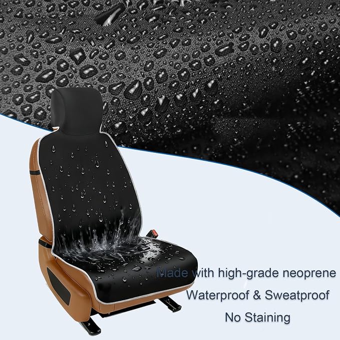 Towel Car Seat Cover, Neoprene Car Seat Covers | Towel Waterproof Seats Protector Covers for Automotive Van, Trucks and SUVs-2 Pack
