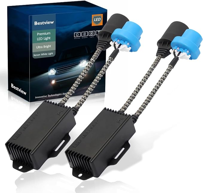 Bestview HB1 9004 Canbus Decoder Kits Compatibility Anti Flickering Resistor Warning Canceler Pack of 2 | Plug and Play Smart Error Free Load Resistor Adapter Kits