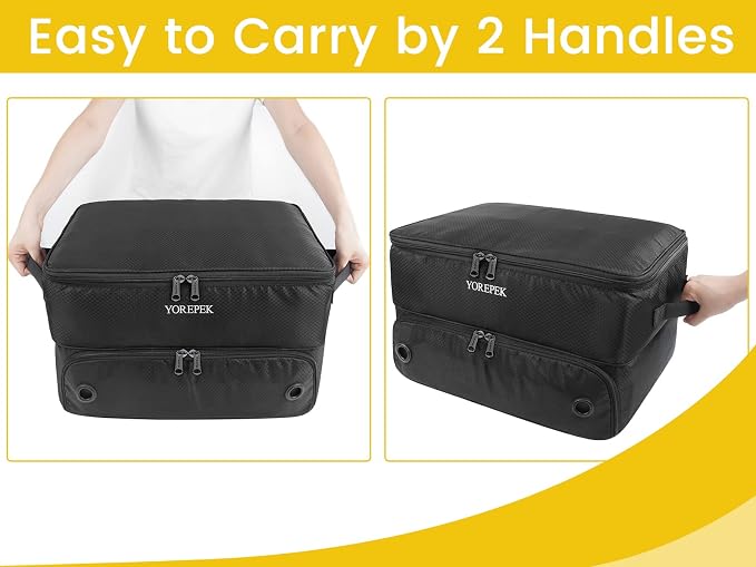 YOREPEK Golf Gifts for Men, 2 Layer Golf Trunk Organizer for 2 Pair Shoes | Waterproof Car Trunk Locker with Separate Ventilated Compartment for Balls, Tees, Clothes, Gloves, Birthday Gifts for Golfers