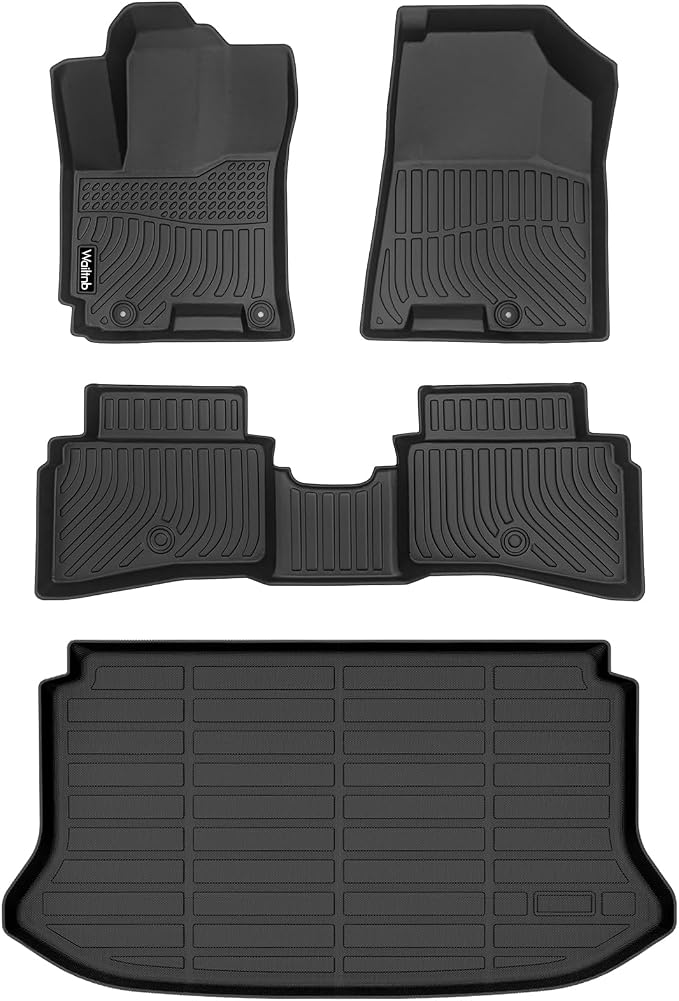 Wailtnb-Floor Mats & Cargo Mat Custom Fit for Hyundai Venue 2020-2026 (Upper Cargo mat) All Weather Floor Liner Heavy Duty Car Mat for Hyundai Venue Accessories Black