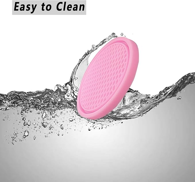 ZSDY Car Cup Coaster, 4PCS Universal Auto Non-Slip Cup Holder Embedded in Ornaments Silicone Coaster, Car Interior Accessories Sets, Pink