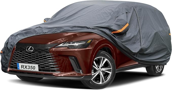 GUNHYI Premium Car Cover Custom Fit Lexus RX350 (2015-2026), 16 Layers Heavy Duty Car Cover Waterproof All Weather with Zipper Door for Sun Rain Snow Dust Uv Protection