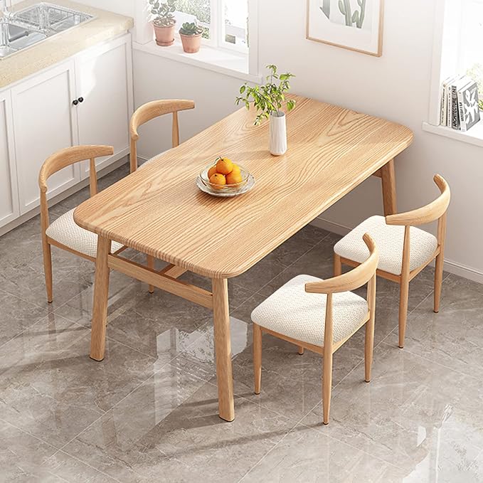 Fuloon Stretch Seat Cushion Covers 4 PCS, Washable Chair Seat Slipcover Chair Cover Dining Room for Hotel, Ceremony, Banquet Wedding Party (Beige, 4)