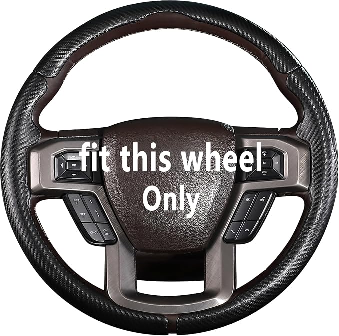 Steering Wheel Cover for Ford F150 2015-2020/ F250 2017-2022/ F350 2017-2022/ F450 2017-2022/ F550 2017-2022/ Ford Expedition 2018-2021 Steering Wheel Protector for Ford Steering Wheel Accessories