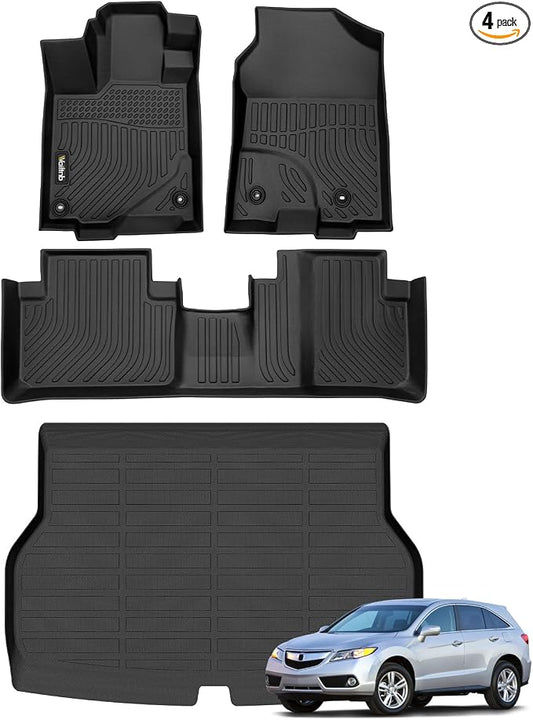 All Weather Floor Mats & Cargo Liner for Acura RDX 2013 2014 2015 Custom Fit Waterproof Durable Easy to Clean fit for Acura RDX 2013-2015 Accessories Black
