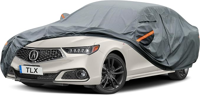 GUNHYI Premium Car Cover Custom Fit Acura TLX (2014-2026), 16 Layers Heavy Duty Car Cover Waterproof All Weather with Zipper Door for Sun Rain Snow Dust Uv Protection