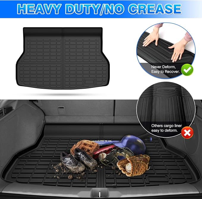 RDX Cargo mat - Trunk Mat for Acura RDX 2013-2018, All Weather Trunk Mat for RDX Accessories, Heavy Duty Rubber Mats, Car Accessories