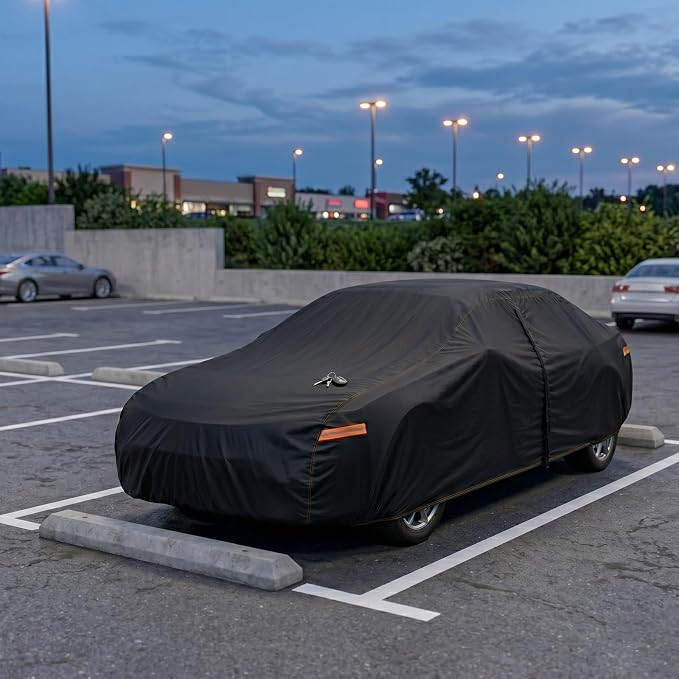 6 Layer Coupe Car Cover Universal Fit for Porsche 718 Cayman Boxster, Toyota Supra, Jaguar f-Type, Chevy c4 c5 c6 c7, Mazda Rx-8, etc. Fits Coupe/Cabrio up to 177 Inch