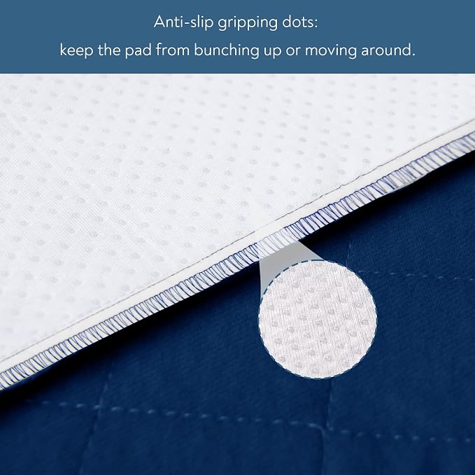 Waterproof Chair Pads for Incontinence, 4 Pack Reusable Seat Protector Pads 18" x 16", Absorbent Wheelchair Pad Covers, Washable Chair Pads for Adults, Kids & Pets - Navy Blue