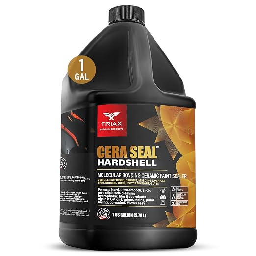TRIAX Nano Ceramic Paint Sealer & Protector - Hardshell Cera Seal Nano and Protector - Deep Reflective Shine - 100% Hydrophobic - UV Shield - Scratch Resistant (1 Gallon)
