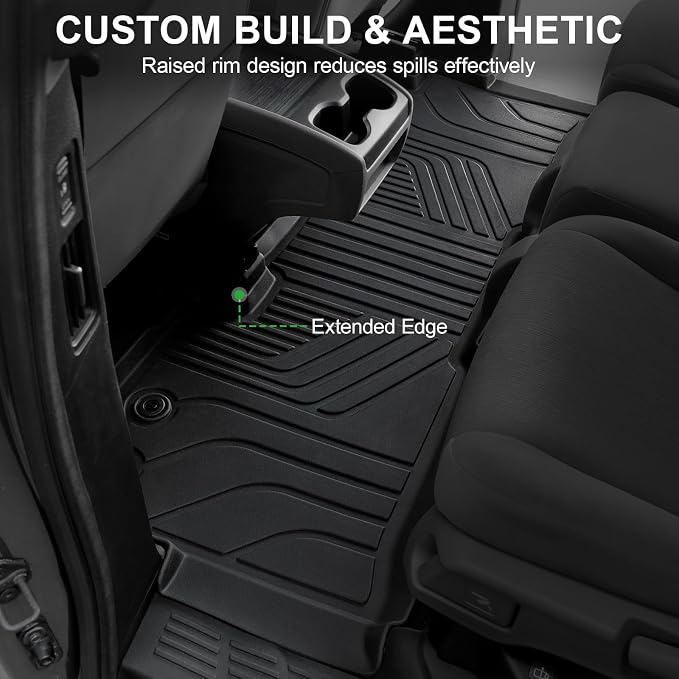 Floor Mats for Honda Odyssey 2018-2026, TPE All Weather Durable Floor Liners for Honda Odyssey Accessories
