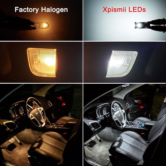 Xpismii 12 Piece 6000K White Interior LED Light Kit Package Replacement for Chevy Chevrolet Silverado/GMC Sierra 1999 2000 2001 2002 2003 2004 2005 2006, with Placement Diagram and Install Tool