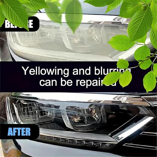 Automotive Headlamp Restoration Fluid Oxidized, Headlight Restoration Kits, Car Light Polisher Cleaning, Only for Headlight Cleaner Polishing.(10ML Coating+180ML Headlight Renovation Liquid)