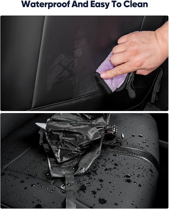 Full Set car seat Covers for Toyota Tundra 2022-2026,Faux Leather Waterproof Pickup seat Covers Custom fit for Toyota Tundra Accessories, for Truck seat Covers 2022 2023 2024 2025 2026 SR SR5