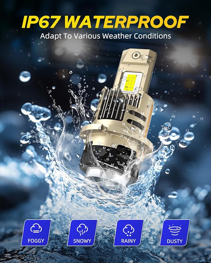 AUTOONE D4S LED Bulb, 900% Brighter, 3 Min Quick Install, 20 Years Lifespan, No Flicker, 99% Compatibility