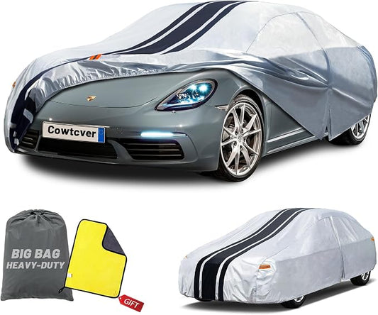 10-Layer Waterproof Sport/Coupe/Cabriolet Car Cover. | All Weather Full Outdoor Covers. 718, Cayman Boxster, BMW Z4, Nissan 350Z etc. Size A2 (Length Up to 177 inch)