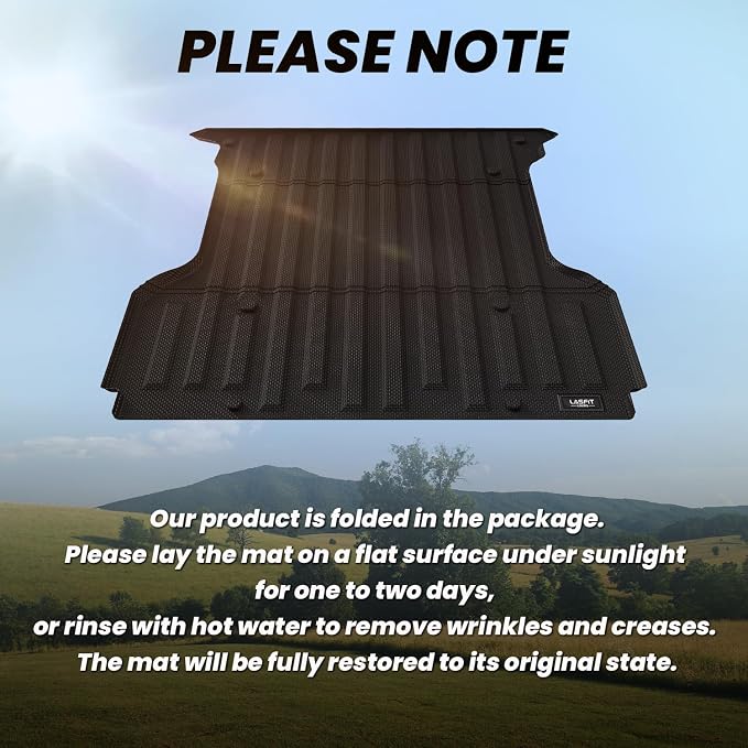 LASFIT 5.5FT Bed Mat Fit for Ford F-150 2004-2014 | Lincoln Mark LT 2006-2008 67" Truck Bed Box All Weather Protector TPE Durable Bed Liner Non-Slip Easy Clean-Not Fit for Drop in Bedlienr