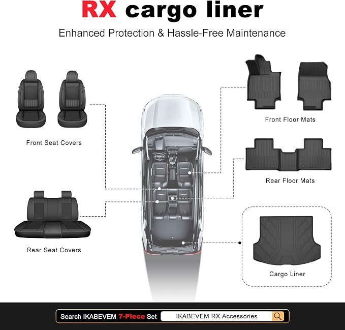 Trunk Mat for Lexus RX350 RX350h RX500h 2023-2026（Not for RX450h+）, All-Weather Custom Fit Cargo Liner