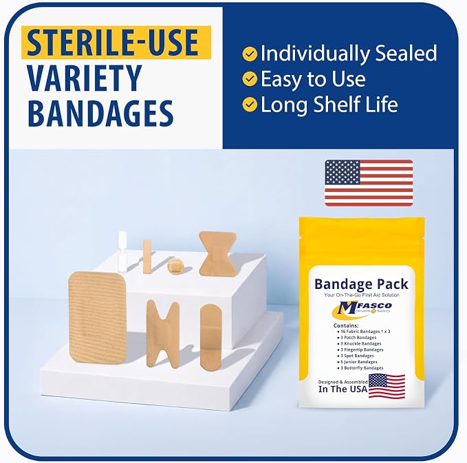 MFASCO First Aid Kit Refill Supplies Bandage Refill Pack