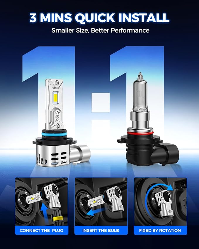 Marsauto - 9012 led lights for car - High Performance Light Bulb, Fog Replacement Bulb (Contains 2 Bulbs)