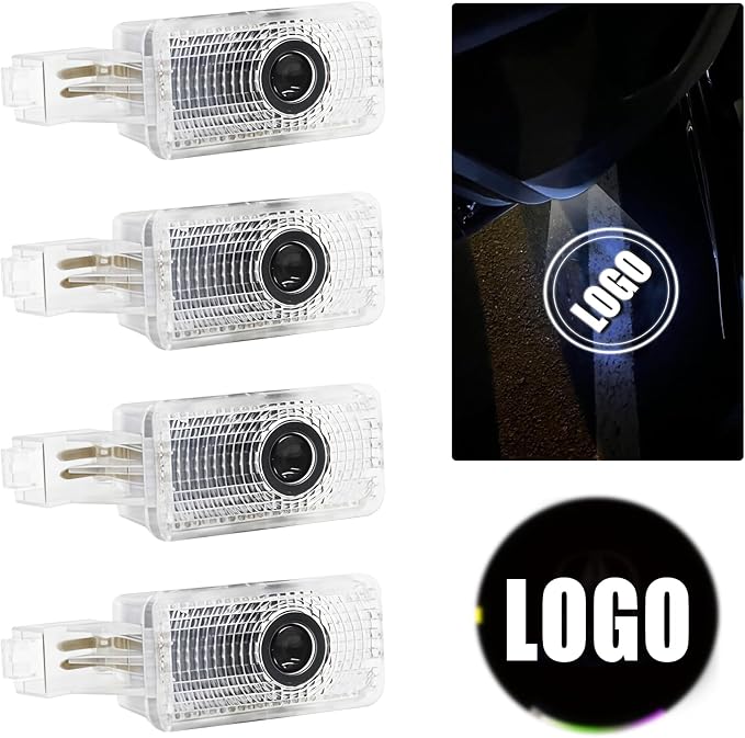 4 Pack Car Led Door Light Logo Projector Compatible with RLX/MDX/ZDX/TLX/TL/RDX Series, HD Welcome Lights Never Fade Door Light LED Puddle Light (White)
