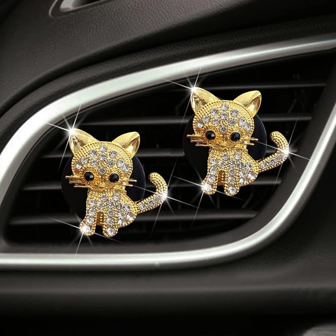 Bling Rhinestone Car Air Vent Clip,Car Air Freshener Vent Clips,Car Air Conditioning Outlet Clip Decorative,Bling Car Accessories Car Interior Decoration Charm,Cute Car Decor