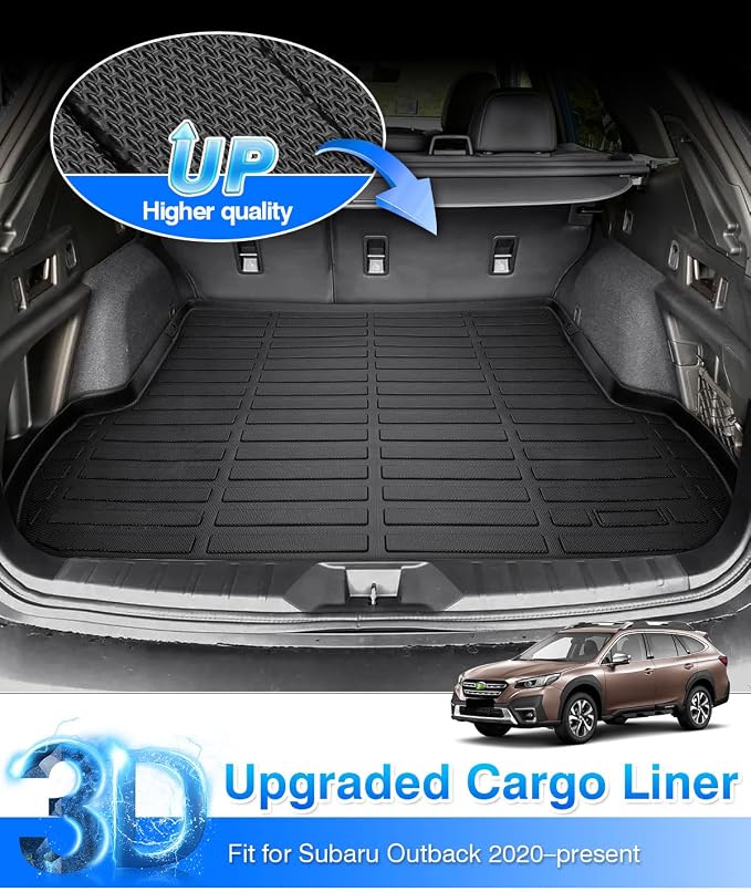 Cartist Cargo Liner Compatible with 2020-2023 2024 2025 Outback All Weather Rear Trunk Mat for Outback High Side Waterproof Heavy Duty