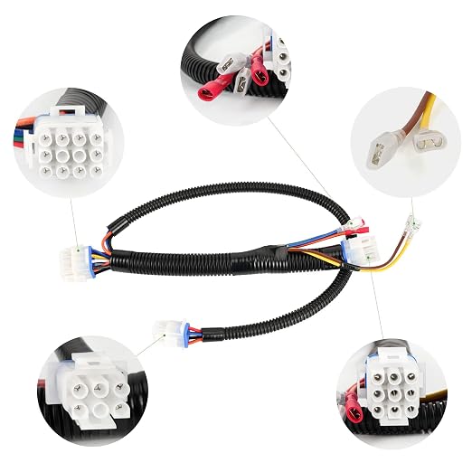 10L0L Golf Cart Short Headlight Wiring Harness for Club Car Precedent | Electric Cart (2004-Up, 12-Pin), with Switch, Plug and Play