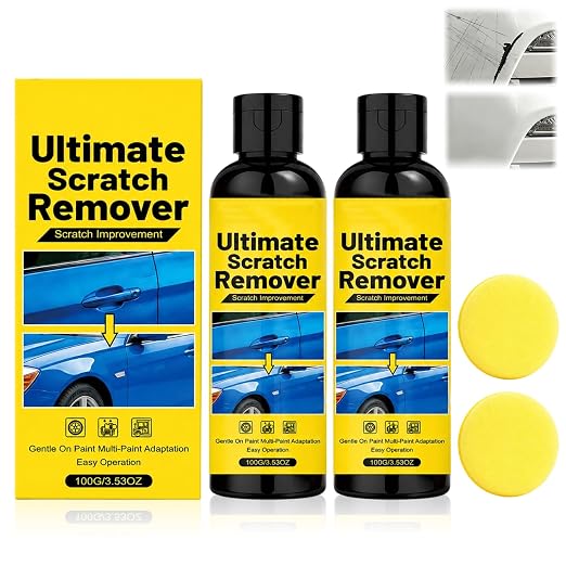 2PCS NanoPolix Car Scratch Remover, NanoPolix Scratch Remover, Plastic Polish Scratchs Removers, Quick Fix Removal Paste for Deep Scratches, All Paint Colors Polishing Kit（100g/3.53oz） (2)