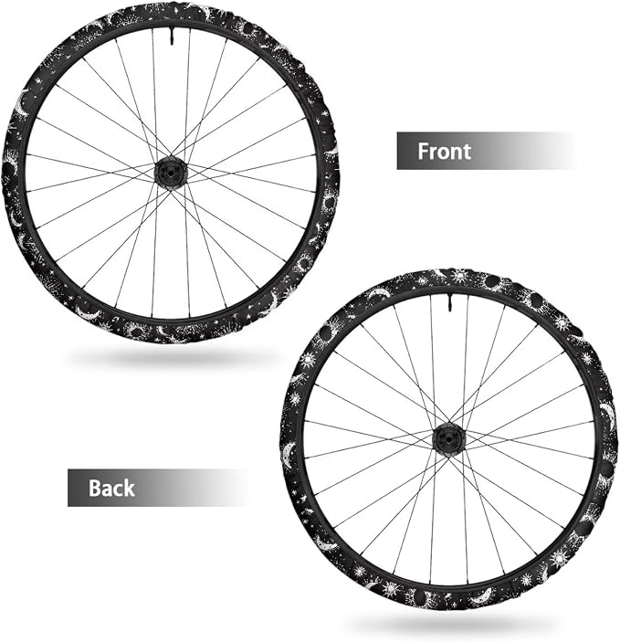 Moon Sun Wheelchair Wheel Covers Non-Slip Wheelchair Accessories Tyre Covers to Protect Floors Carpets Fits 24" Wheels Set of 2 Pairs