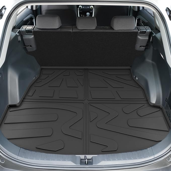 KARPAL Floor Mats Fit for Toyota RAV4 2019-2025 (Include Hybrid), Custom Fit All Weather TPE Floor Liners, 1st & 2nd Row & Cargo Liner, RAV4 Accessories