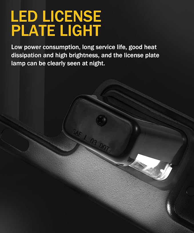 bylikeho License Plate Light,License Plate Holder,Car Accessories 12V LED License Plate Light,License Tag Light License Plate Bracket with Light,Tail Light Assemblies for Trailer,Truck,RV,Boat,UTV,ATV