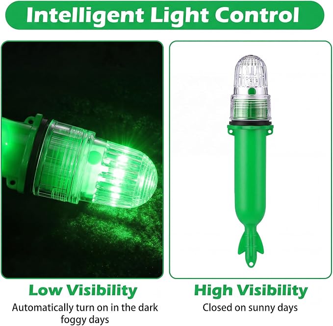 Kingdder Boat Flares Marine Signal Light Boat Flares Beacon Strobe Safety Battery-Powered Boating Safety Kit Without Battery Waterproof Day Night Use for Boating Fishing Nets Life Rafts