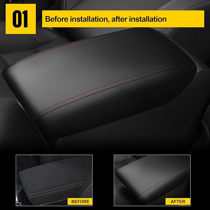 AOMSAZTO Leather Center Console Cover for Honda Civic 2015 2014 2013 2012 Armrest Cover