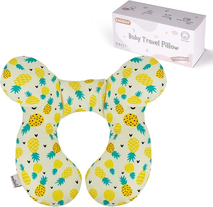 KAKIBLIN Baby Travel Pillow, Upgraded Baby Neck Pillows for Car Seat, Infant Neck Support Pillow for Head and Neck,Newborn Head Support for Car Seat,Pushchair
