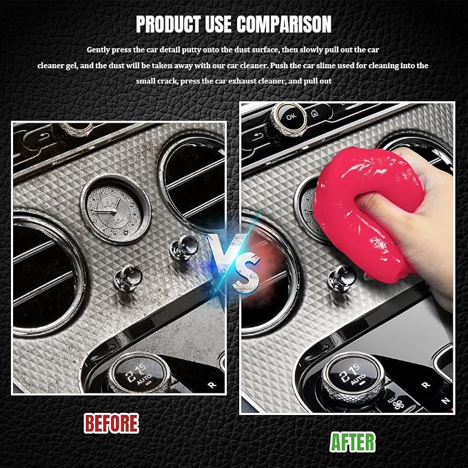 Car Cleaning Gel, Car Cleaning Supplies, Car Cleaning Putty, Universal Car Cleaning Kit Auto Detailing Tools Car Accessories Fit for Automotive, Keyboard, Camera, Printers (Pink, 2PCS)