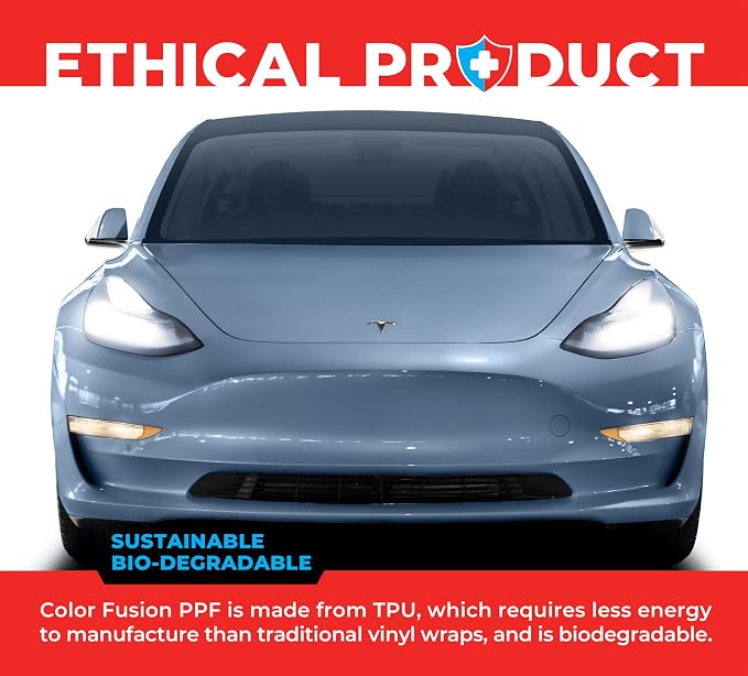 ColorFusion PPF by VViViD, Gloss China Blue Dry Apply PPF Vinyl Car Wrap Roll 6ft x 5ft