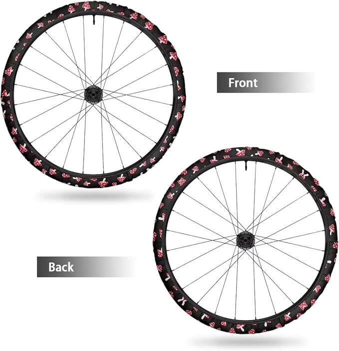 Mushroom Wheelchair Wheel Covers Non-Slip 24" Wheels Protective Cover to Protect Floors Carpets