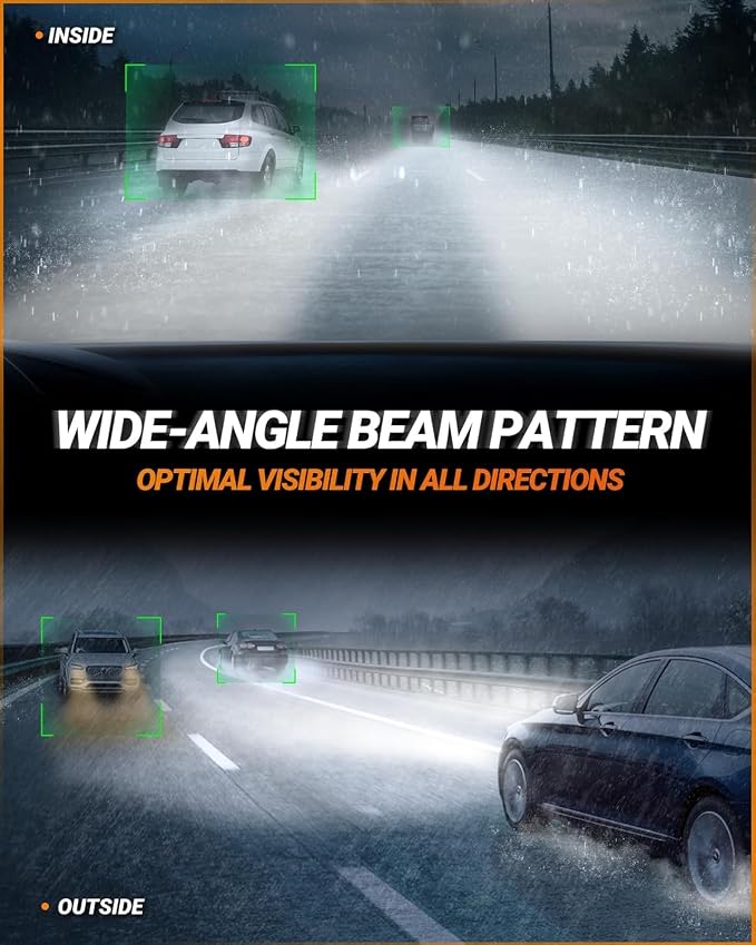 SEALIGHT H11 H8 H16 LED Fog Lights Bulb, 400% Brightness H9 H8 Fog Lights LED Bulb, 6000K White H11 Fog Light Bulbs for Car, 50,000 HRS Lifespan Replacement Fog Light Bulbs, IP68 Waterproof, Pack of 2