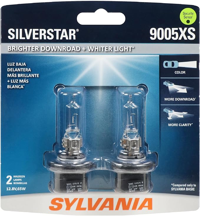 SYLVANIA 9005XSST.BP2 9005XS Silverstar High Performance Halogen Headlight Bulb - Pack of 2