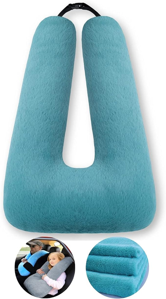 FHSGGP Travel Pillow Car Pillow Kid Car Sleeping Emerald Green | The Sleeping Aid for Adults and Kids on Road Trips Kids Travel Pillow