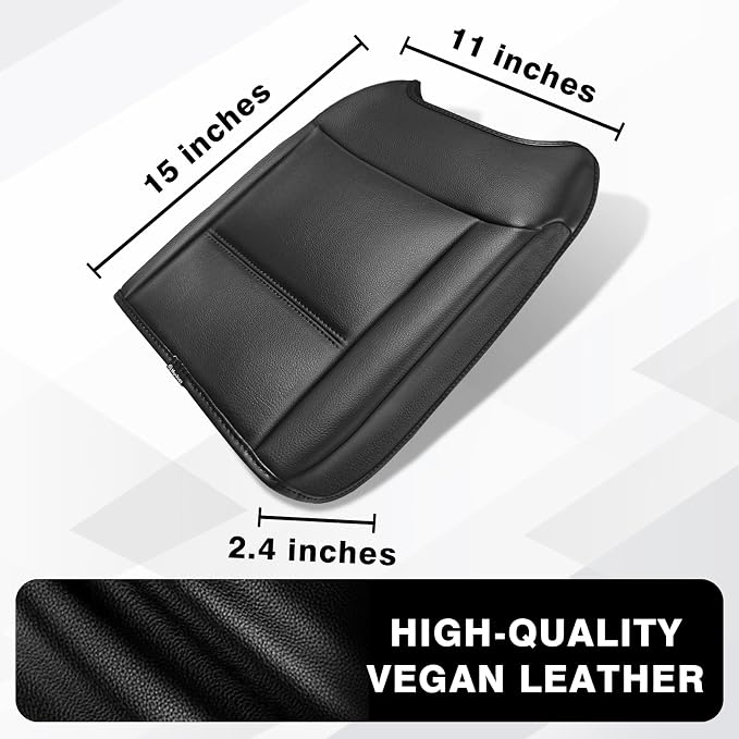 Muslogy Center Console Armrest Cover Fit for Ford F250 F350 F450 2023-2025 2026 Super Duty Accessories, Comfort Armrest Pad Console Lid Cushion Vegan Leather Regular Thick(Bucket Seat ONLY)