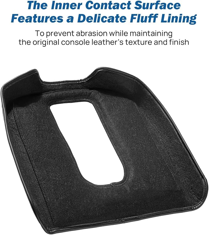 JOYTUTUS Center Console Cover Compatible with Silverado Sierra 2019-2025 2026, Leather Arm Rest Armrest Cover for Car, Middle Console Cover Lid, Car Arm Rest Covers Cushion Pad, Car Black Accessories